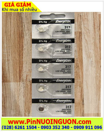 OMBO 01 vỉ 5viên Pin đồng hồ 1.55v Silver Oxide Energizer SR516SW (Pin 317) chính hãng |TẠM HẾT HÀNG